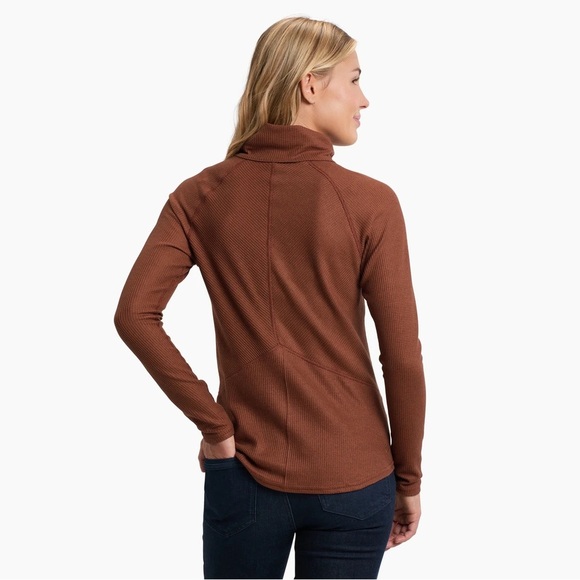 KÜHL | Petra Turtleneck Waffle Knit Long Sleeve in Mocha - Picture 12 of 15